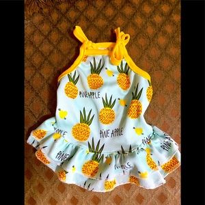 Beautiful dog pineapple summer dress small